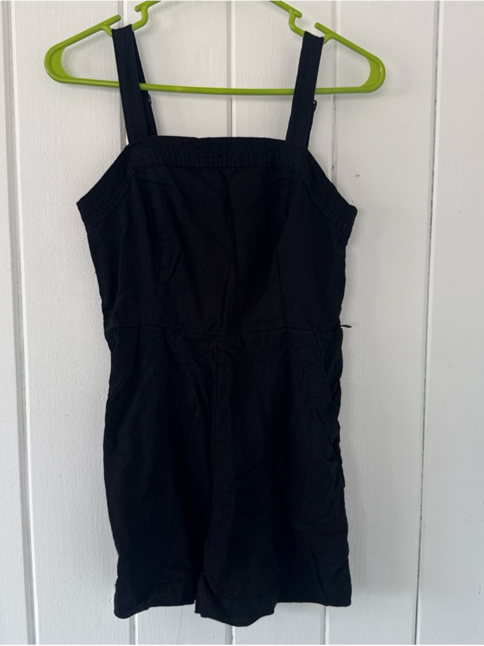 Black Linen Romper